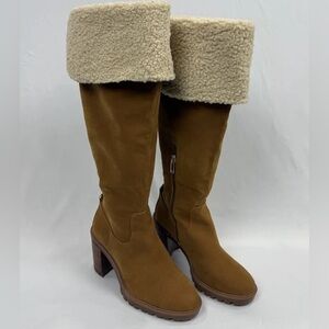 Brown Women's Tall Zip Boots - Stylish Winter Fashion - EUC sz10M